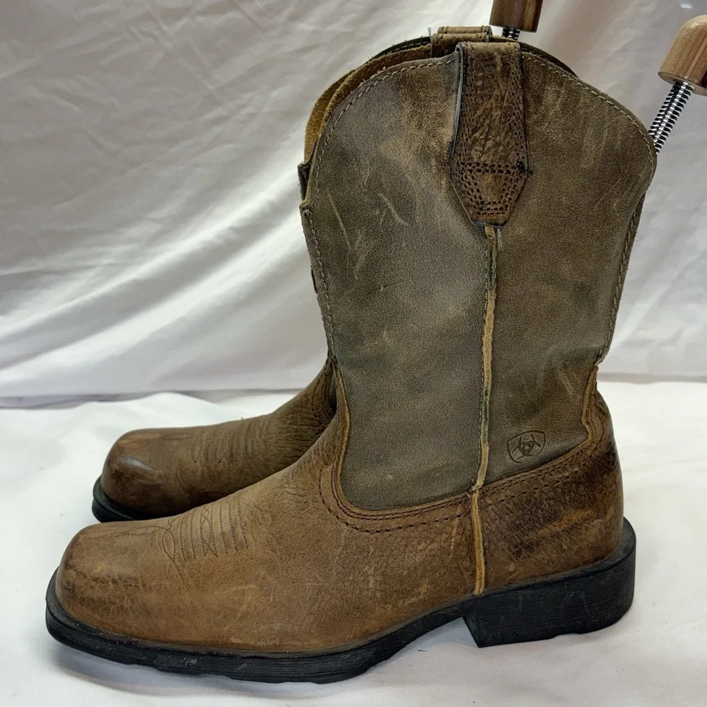 Ariat Rambler Brown Leather Western Boots Cowboy Men's Size 8 D